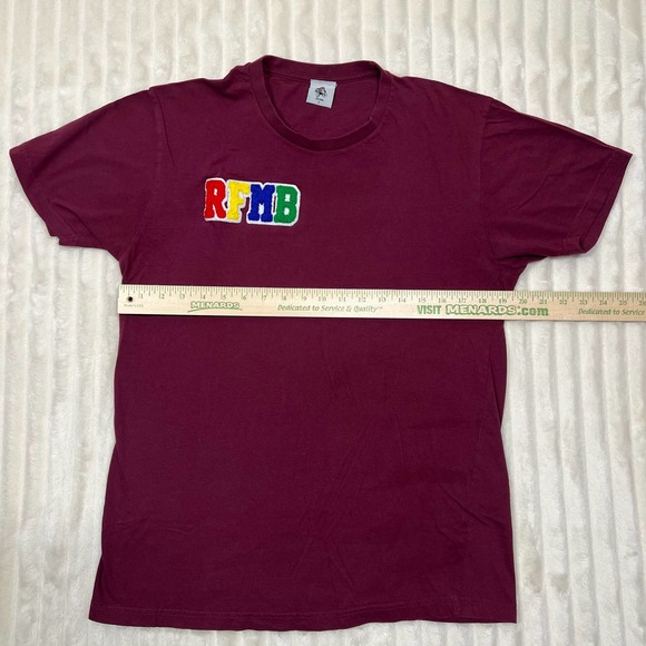 Racing Flags Money Bags RFMB Large Patch T-Shirt Red Streetwear - Picture 2 of 7